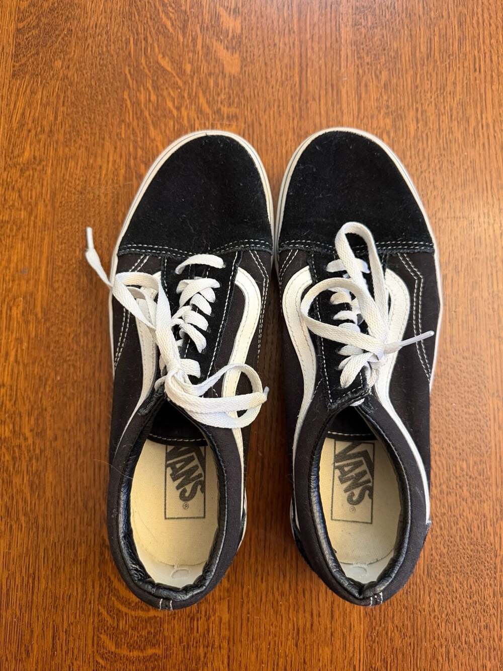 Vans Old Skool Black and White Canvas Skate Sneakers